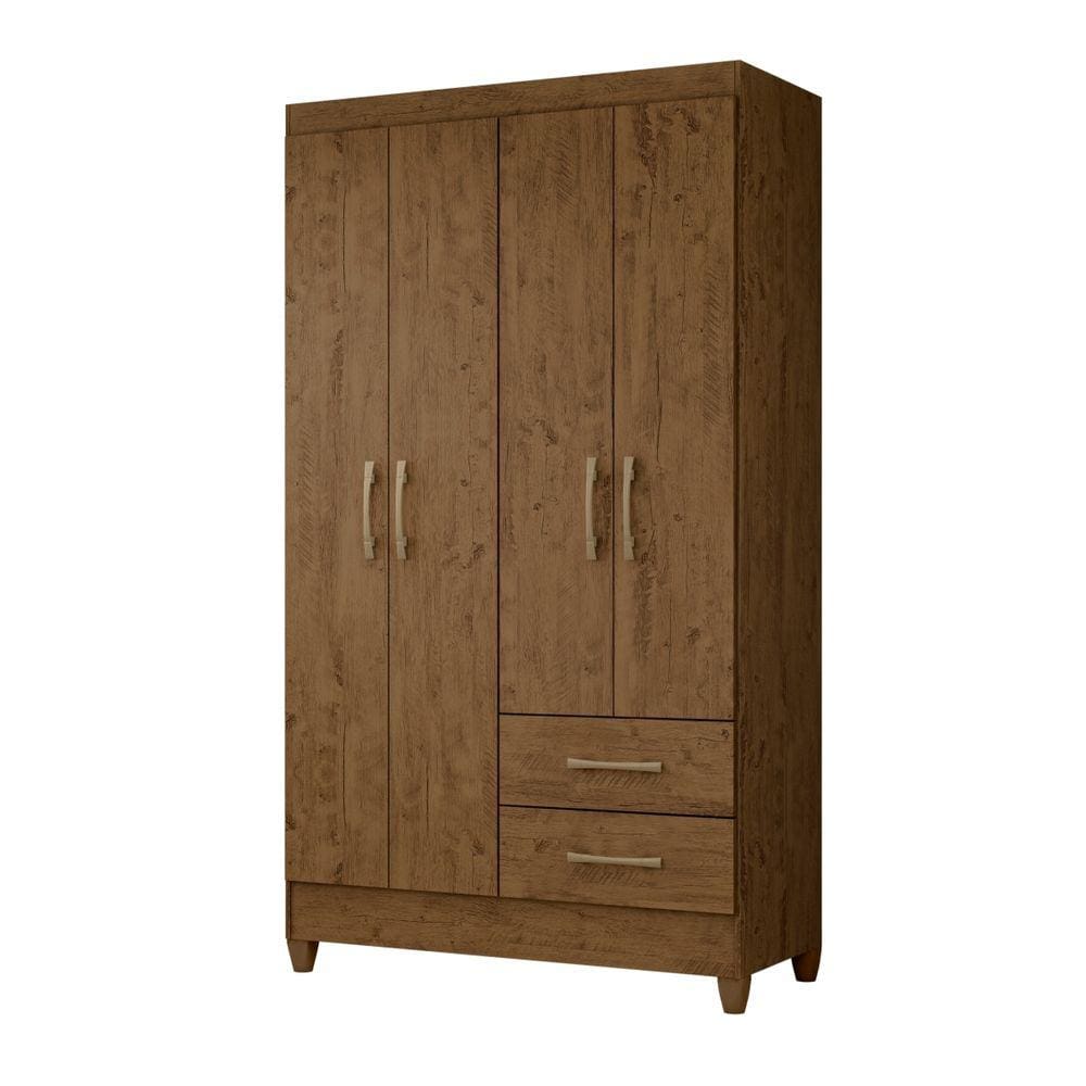 Guarda Roupa Solteiro 4 Portas 2 Gavetas Chile Moval