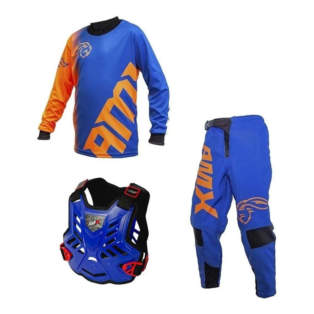 Conjunto Classic Extreme Infantil Colete Amx Azul Preto
