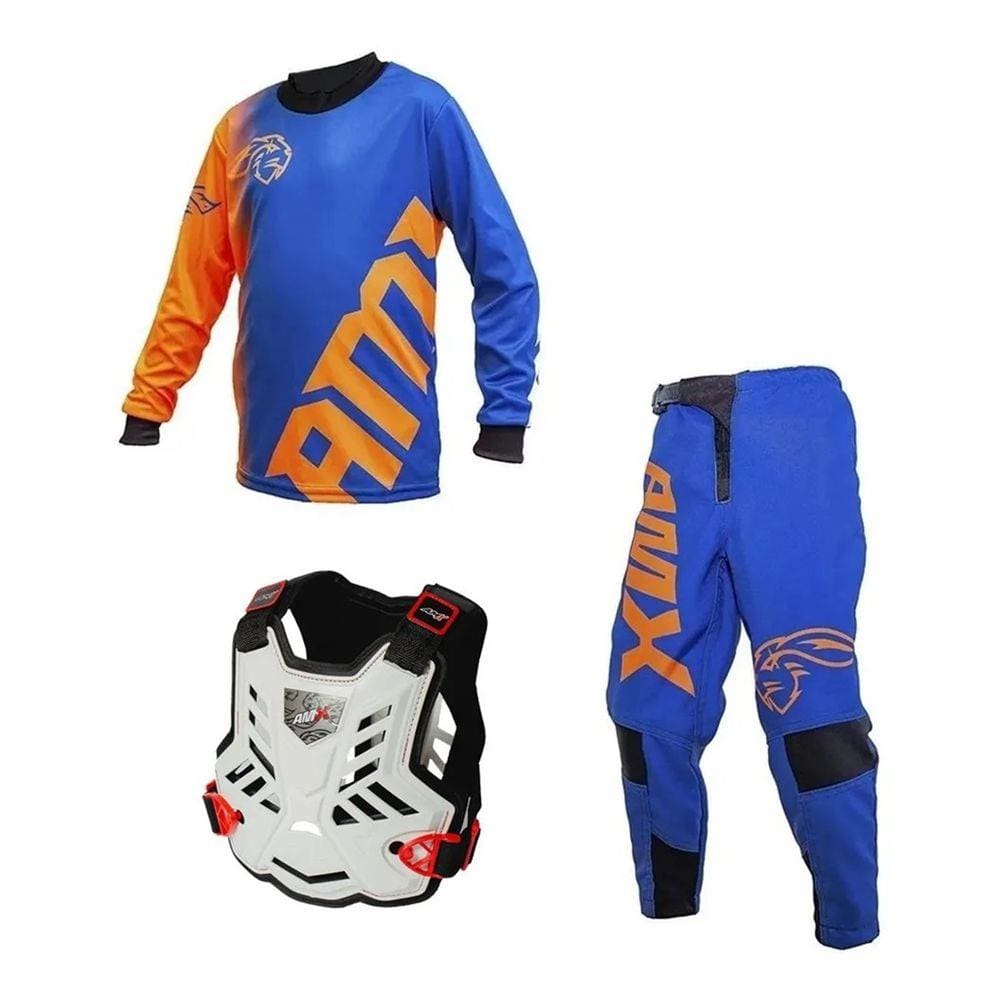 Conjunto Classic Extreme Infantil Colete Amx Branco Preto