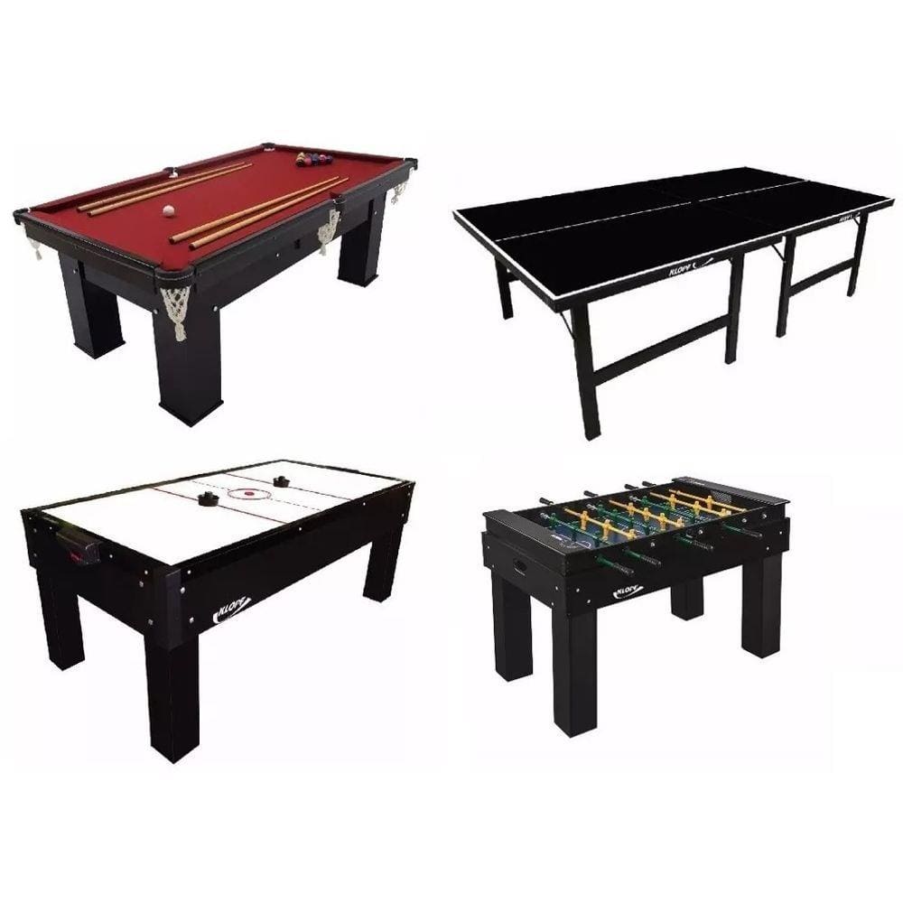 Kit De Mesas De Jogos Black - Klopf - Cód. 10434880