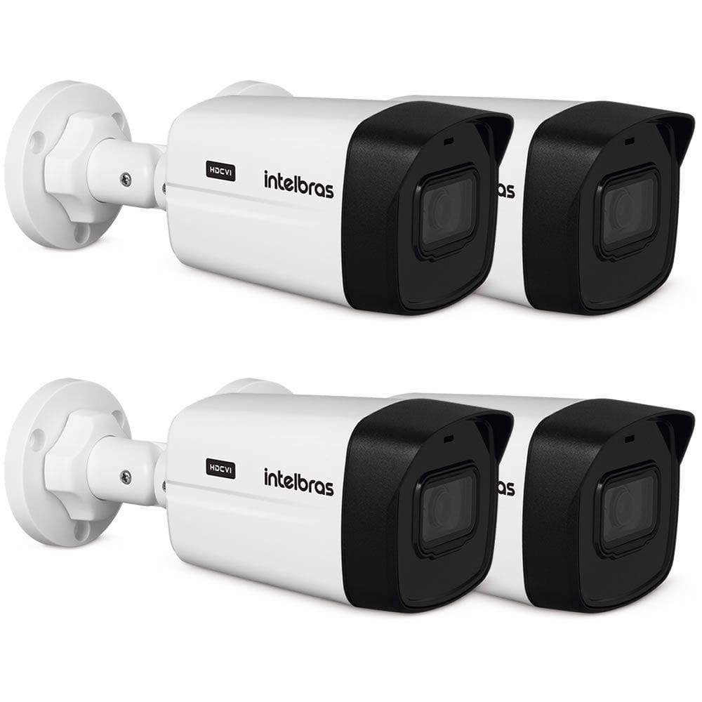 Kit 4 Câmeras HDCVI 4K 8 Megapixel 2.8mm 30m VHD 5830 B 4K Intelbras