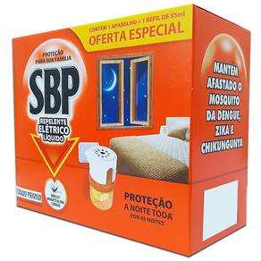 Repelente Elétrico Líquido SBP Aparelho e Refil 024535