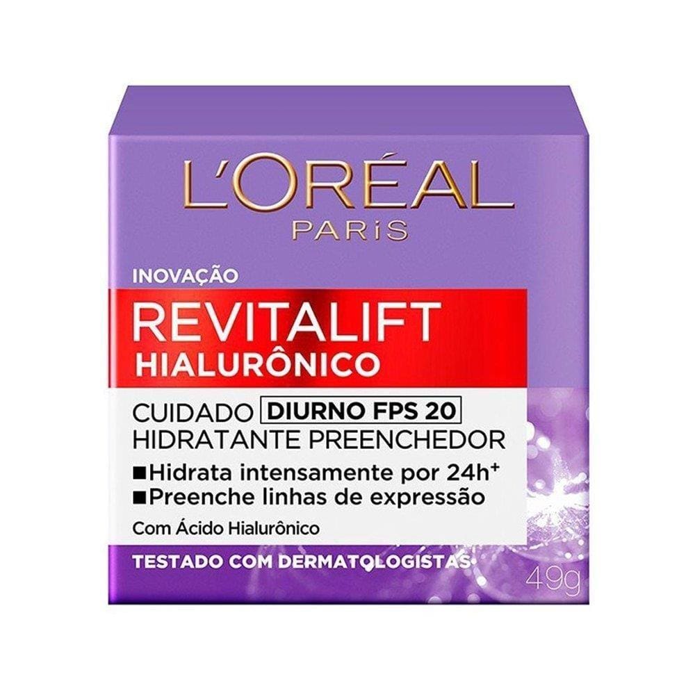 Creme Facial Loreal Revitalifit Ácido Hialurônico Dia FPS20 49g