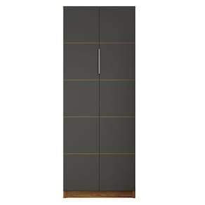Armário Alto Escritório 2 Portas Cubic Cinza - Caemmun