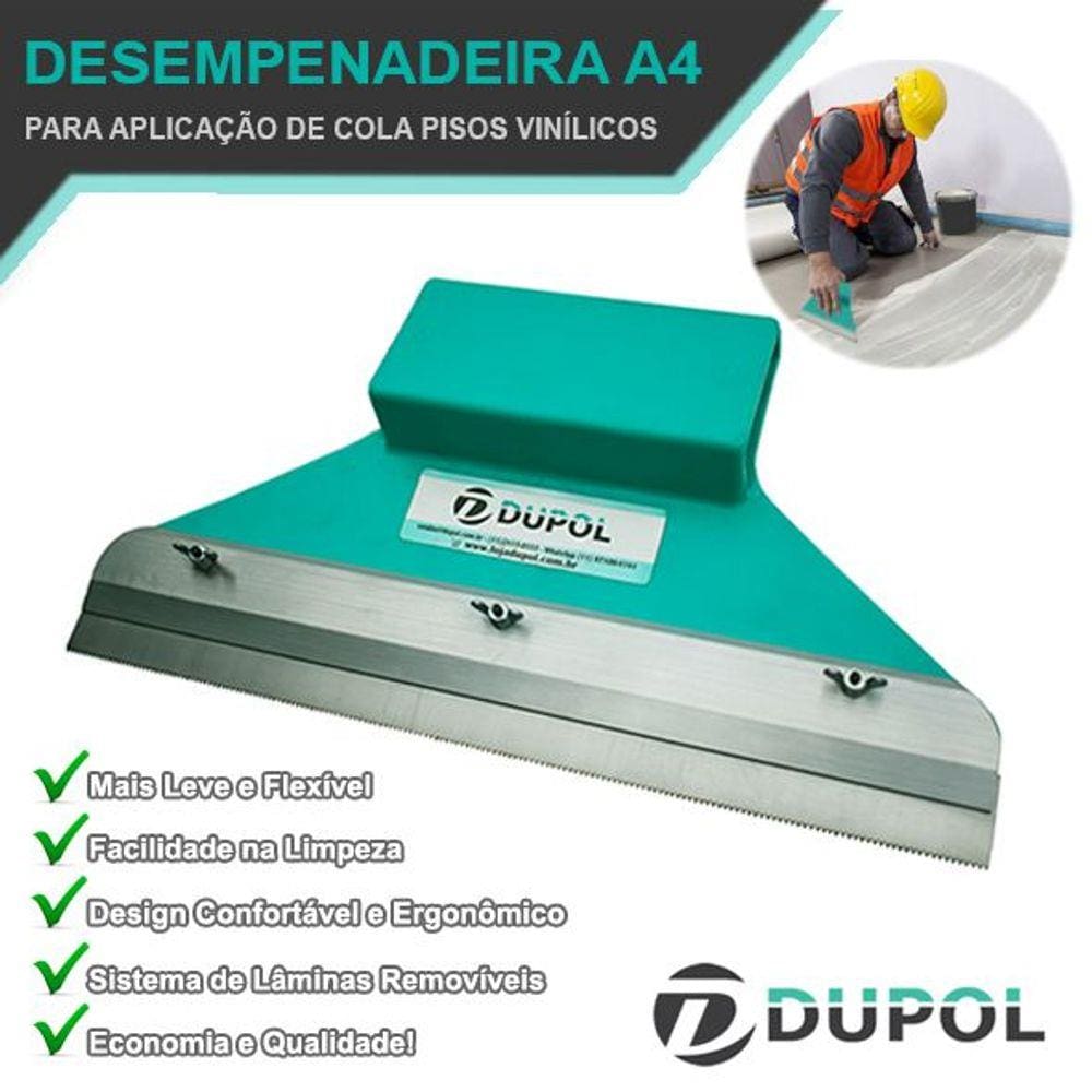 Desempenadeira A4 para pisos vinilicos