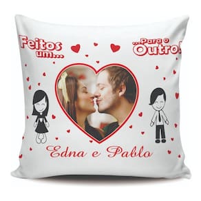 Almofada Para Presente, Data, Foto, Casamento, Namoro, Amor.