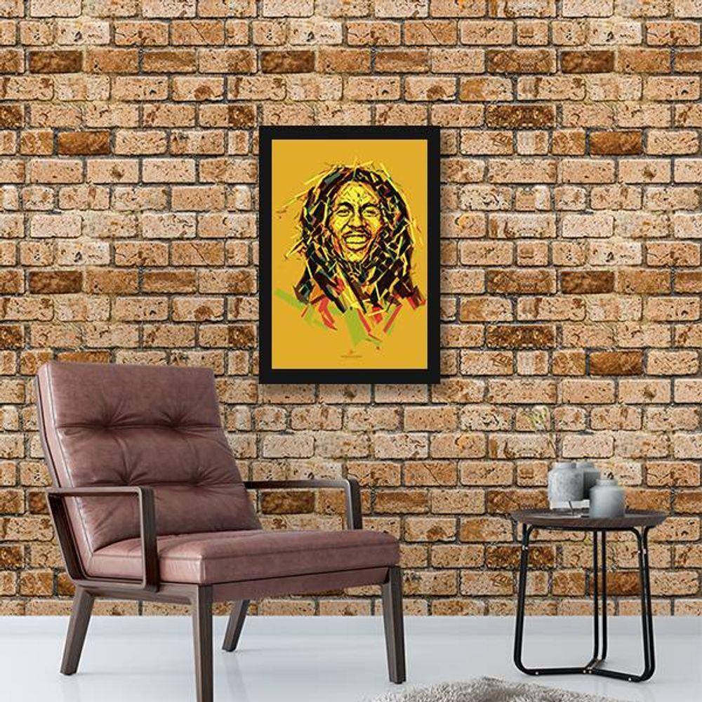 Quadro Decorativo Bob Marley Amarelo