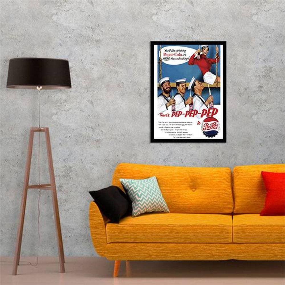 Quadro Decorativo Propaganda Antiga Pepsi