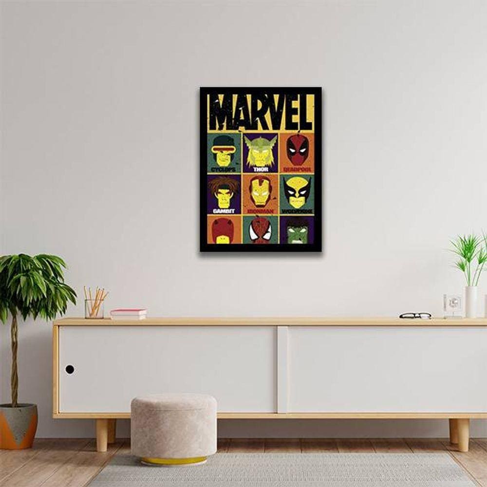 Quadro Decorativo Heróis da Marvel