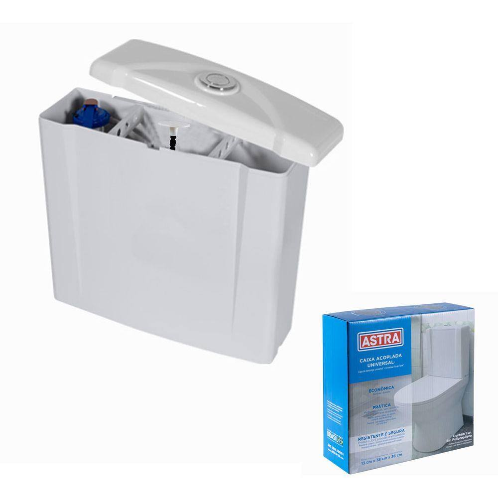 Caixa de Descarga Acoplada Plástica Universal Astra 6L CAU