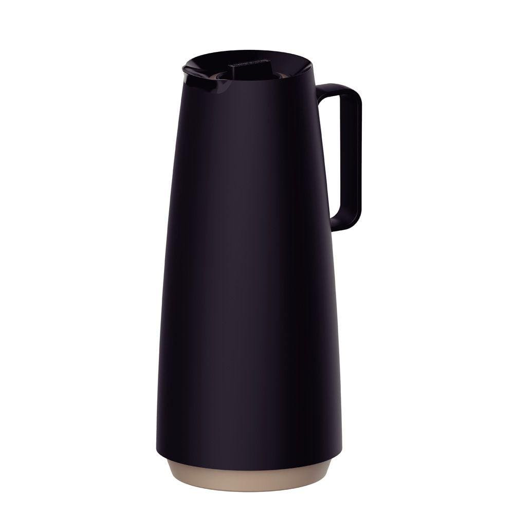 Garrafa Térmica em Aço Inox com Ampola de Vidro 1 Litro Preto Exata Tramontina 61636103