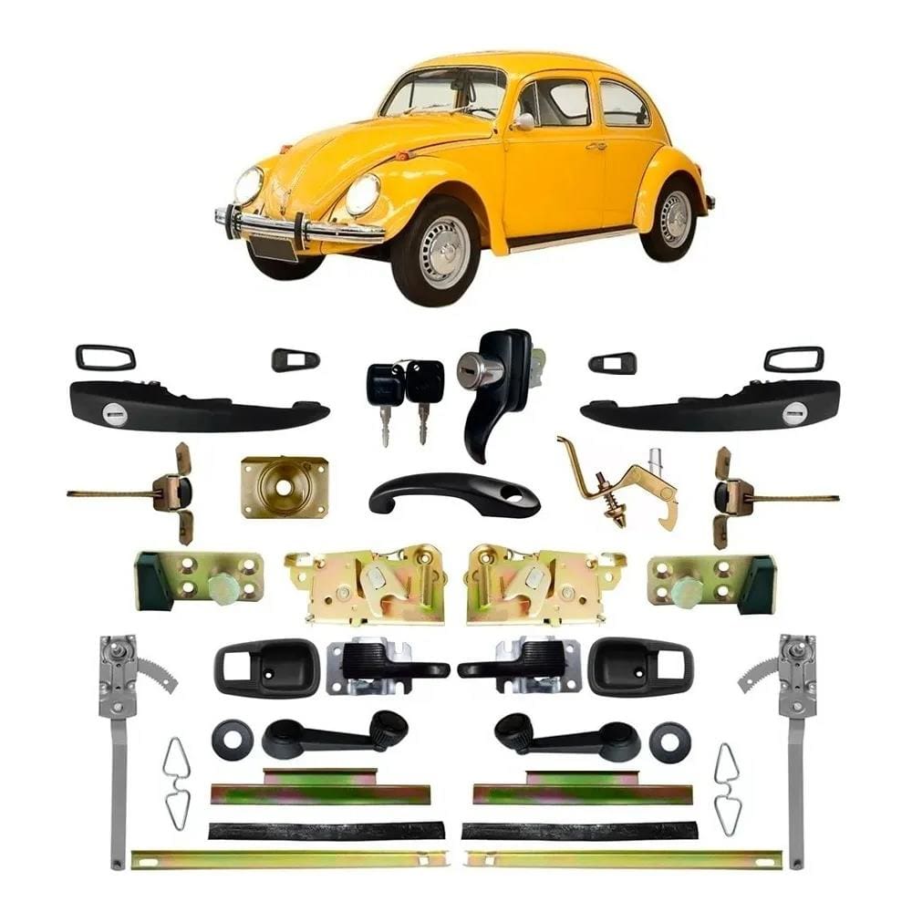Kit Restauração Fechadura Maçaneta Porta Capô Fusca 78 A 96