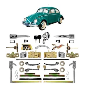 Kit Restauração Fechadura Maçaneta Porta Vidro Fusca 59 A 70