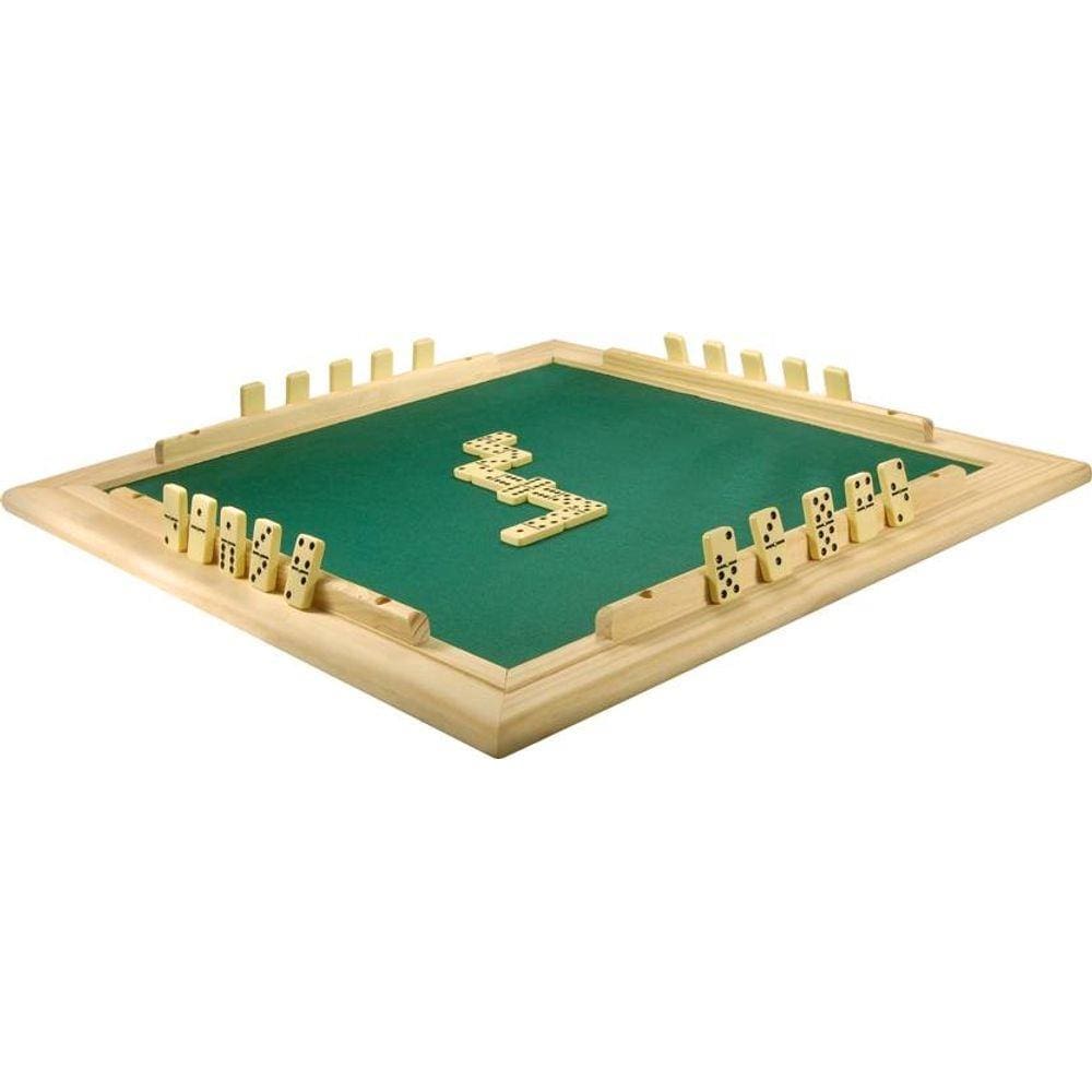 Tabuleiro de Mesa Para DOMINÓ Com Feltro Verde 66x66 cm 7009