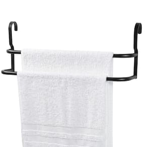 Porta Toalhas Duplo Toalheiro Para Box Preto Fosco 48cm