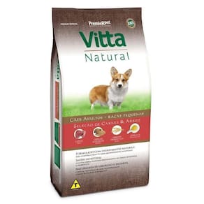Ração Vitta Natural Carne E Arroz Cães Adultos Racas Pequenas 3 Kg