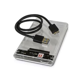 Case para Hd 2.5 Sata Usb 3.0 Transparente Slim Externo Ecase-300