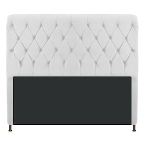 Cabeceira Estofada Cristal 140cm Casal Branco