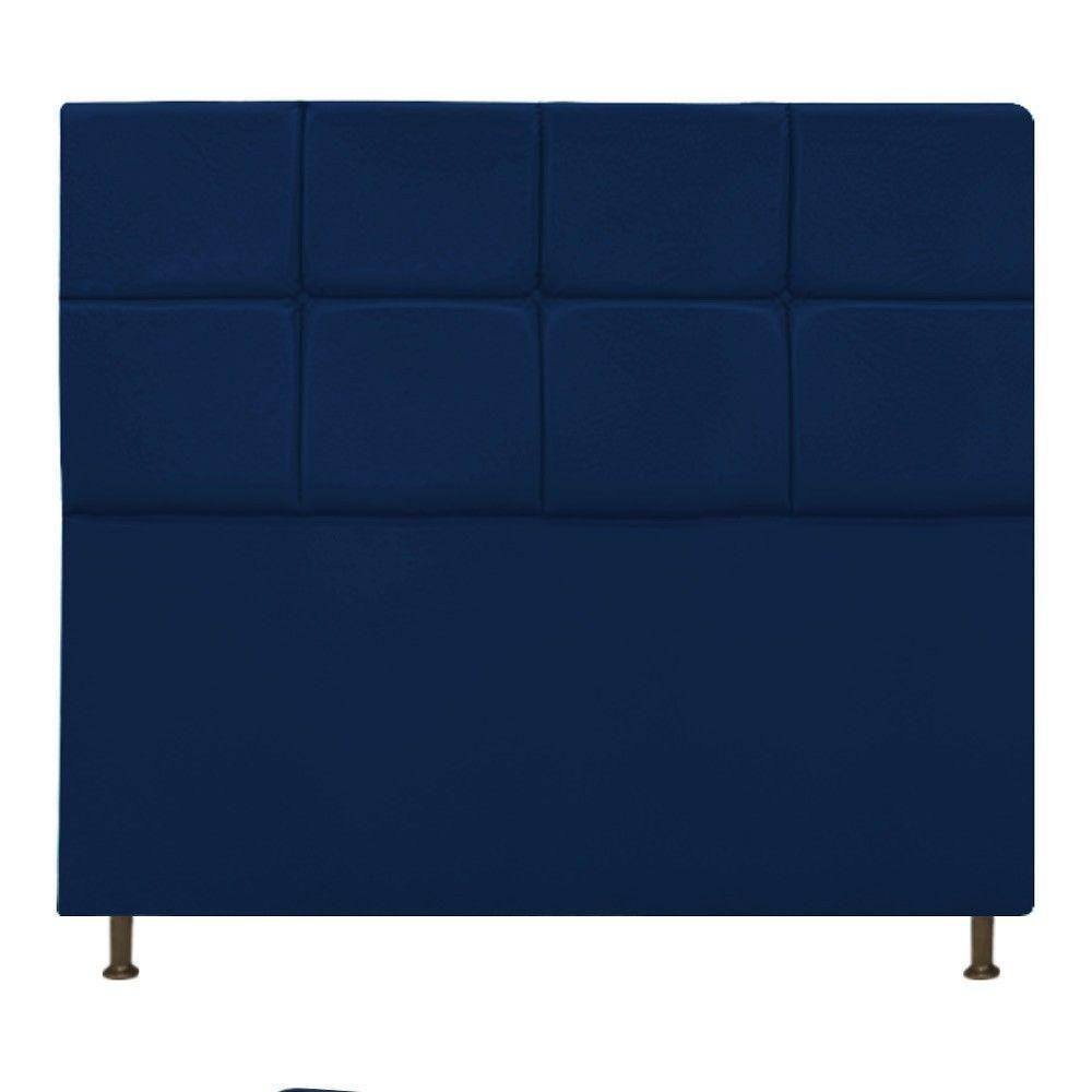 Cabeceira Estofada Damares 160 Cm Queen Size Azul Marinho