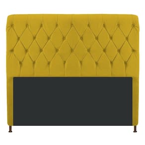 Cabeceira Estofada Cristal 140cm Casal Amarelo