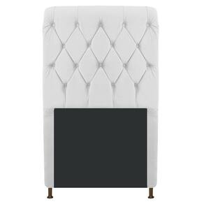 Cabeceira Estofada Cristal 100 Cm Solteiro Branco