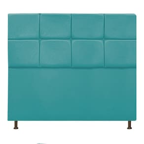 Cabeceira Estofada Damares 160 Cm Queen Size Azul Turquesa