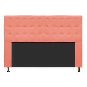 Cabeceira Estofada Dama 140cm Casal Suede Coral