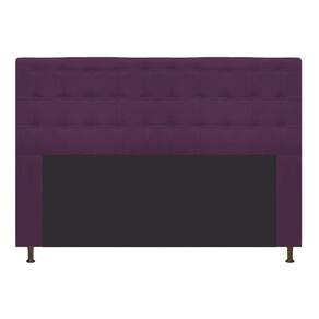 Cabeceira Estofada Dama 160 Cm Queen Size com Botonê Roxo