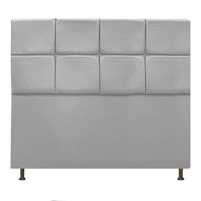 Cabeceira Estofada Damares 140 Cm Casal Suede Cinza