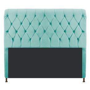 Cabeceira Estofada Cristal 140cm Casal Azul Tiffany