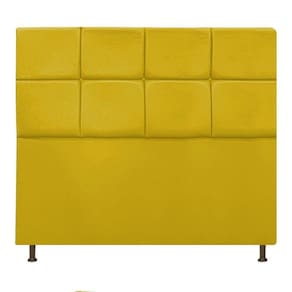 Cabeceira Estofada Damares 160 cm Queen Size Amarelo