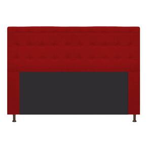 Cabeceira Estofada Dama 140 cm Casal Suede Vermelho