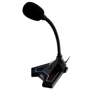 Microfone Gamer C3 Tech MI-G100BK - LED Multicores - Haste Flexível