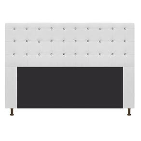 Cabeceira Estofada Dama 160cm Queen Size Branco
