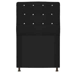 Cabeceira Estofada Dama 100 Cm Solteiro Com Strass Preto