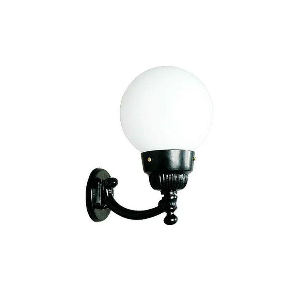 Luminária Globo Pequena 2 com Braço Externa Alumínio 31cm