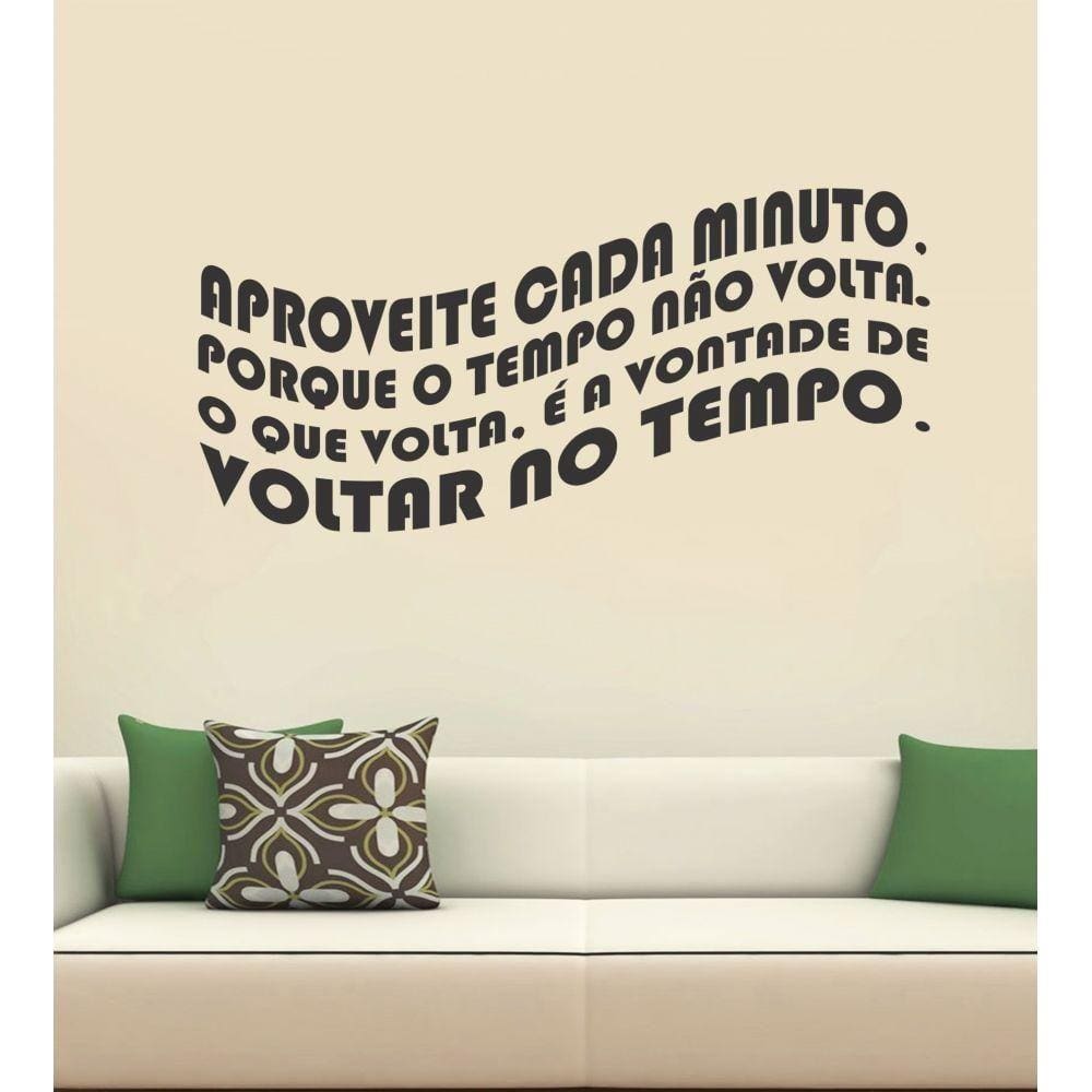 Adesivo Decorativo de Parede Frase Aproveite Cada Minuto