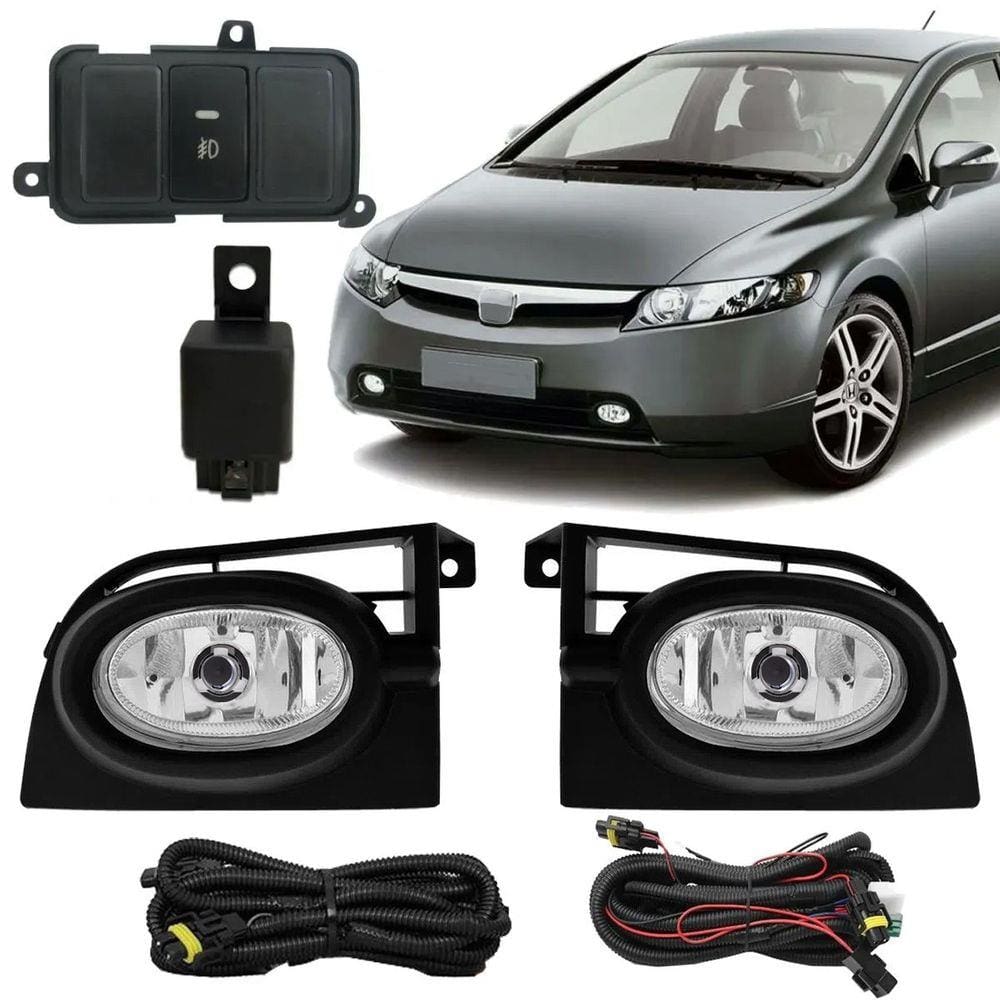 Kit Farol de Milha Neblina Honda New Civic 2006 2007 2008