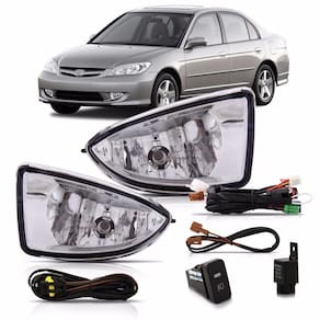 Kit Farol De Milha Neblina Honda Civic 2004 2005 2006 - Interruptor