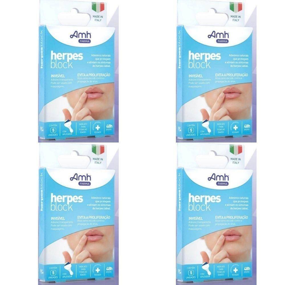 4 Herpes Block Adesivos Naturais para Herpes Labial