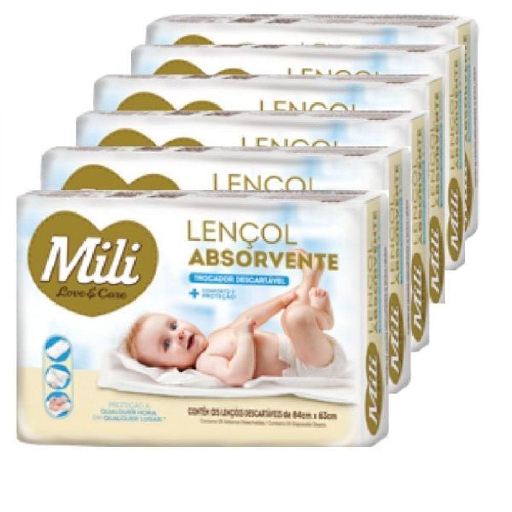 Trocador Descartável Mili Love e Care 6 Pacotes com 5un