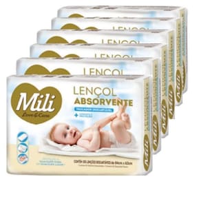 Trocador Descartável Mili Love e Care 6 Pacotes com 5un