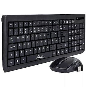 Kit teclado e mouse sem fio Knup kp2012 óptico 2.4Ghz