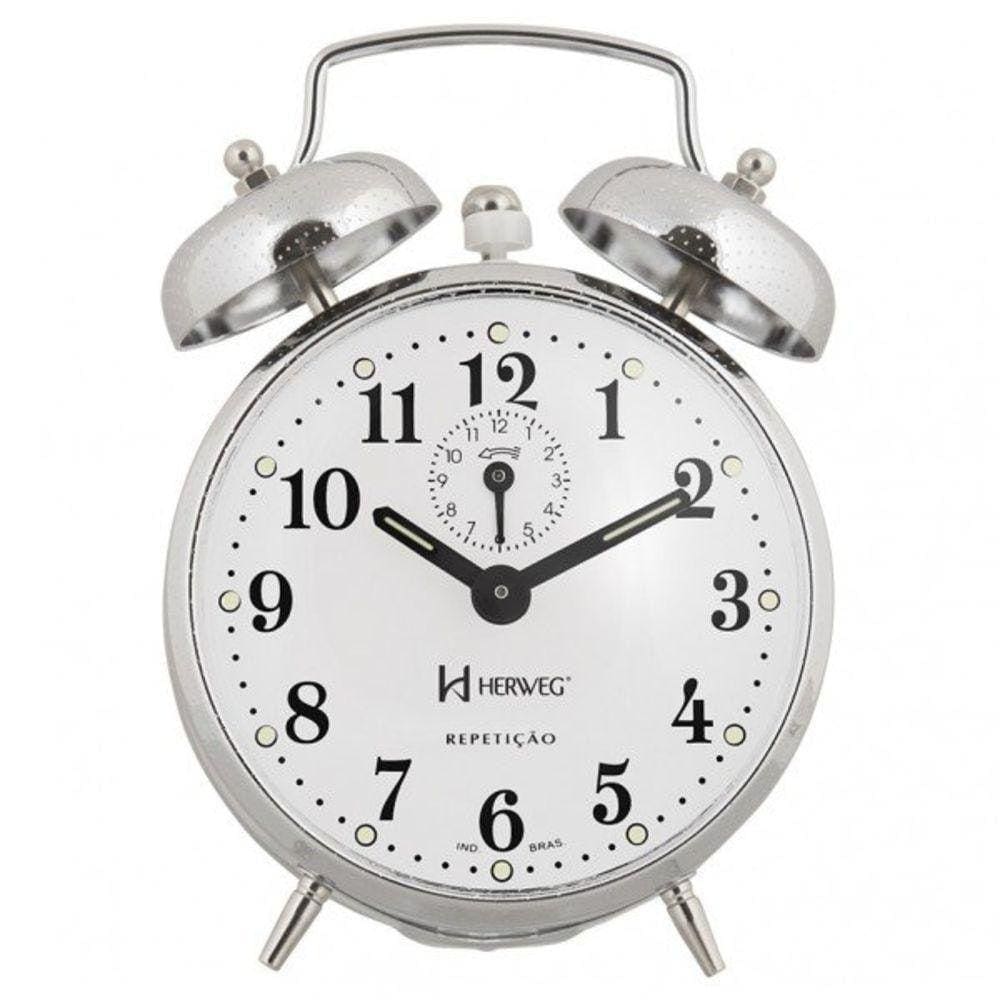 Despertador Mecânico Vintage Retro Antigo Herweg 2370-207