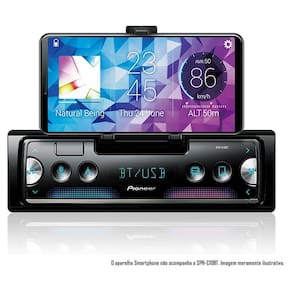 MP3 Player Smartphone Receiver Pioneer 1 Din SPH-C10BT USB Bluetooth MP3