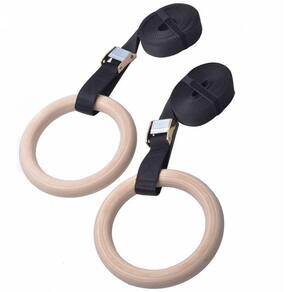 Kit Argolas De Suspensão Olímpicas Madeira Para Crossfit