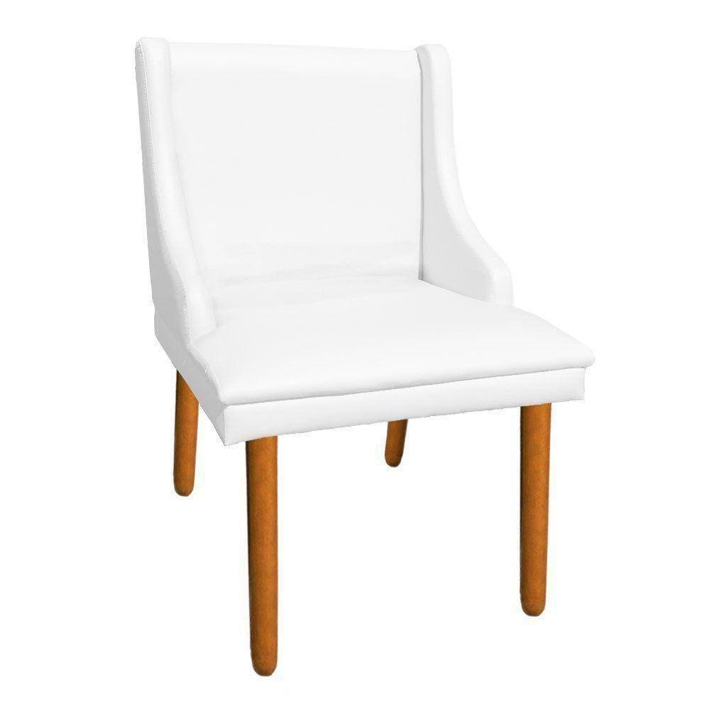 Cadeira de Jantar Liz Corino Branco Pés Palito Castanho