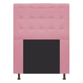 Cabeceira Estofada Dama 90 Cm Solteiro Rosa Bebê Adj Decor