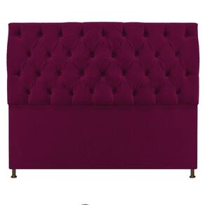 Cabeceira Sofia 160cm Queen Size Suede Bordô