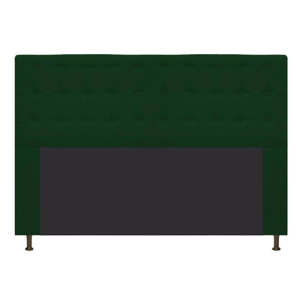 Cabeceira Estofada Dama 195 Cm King Size com Botonê Verde